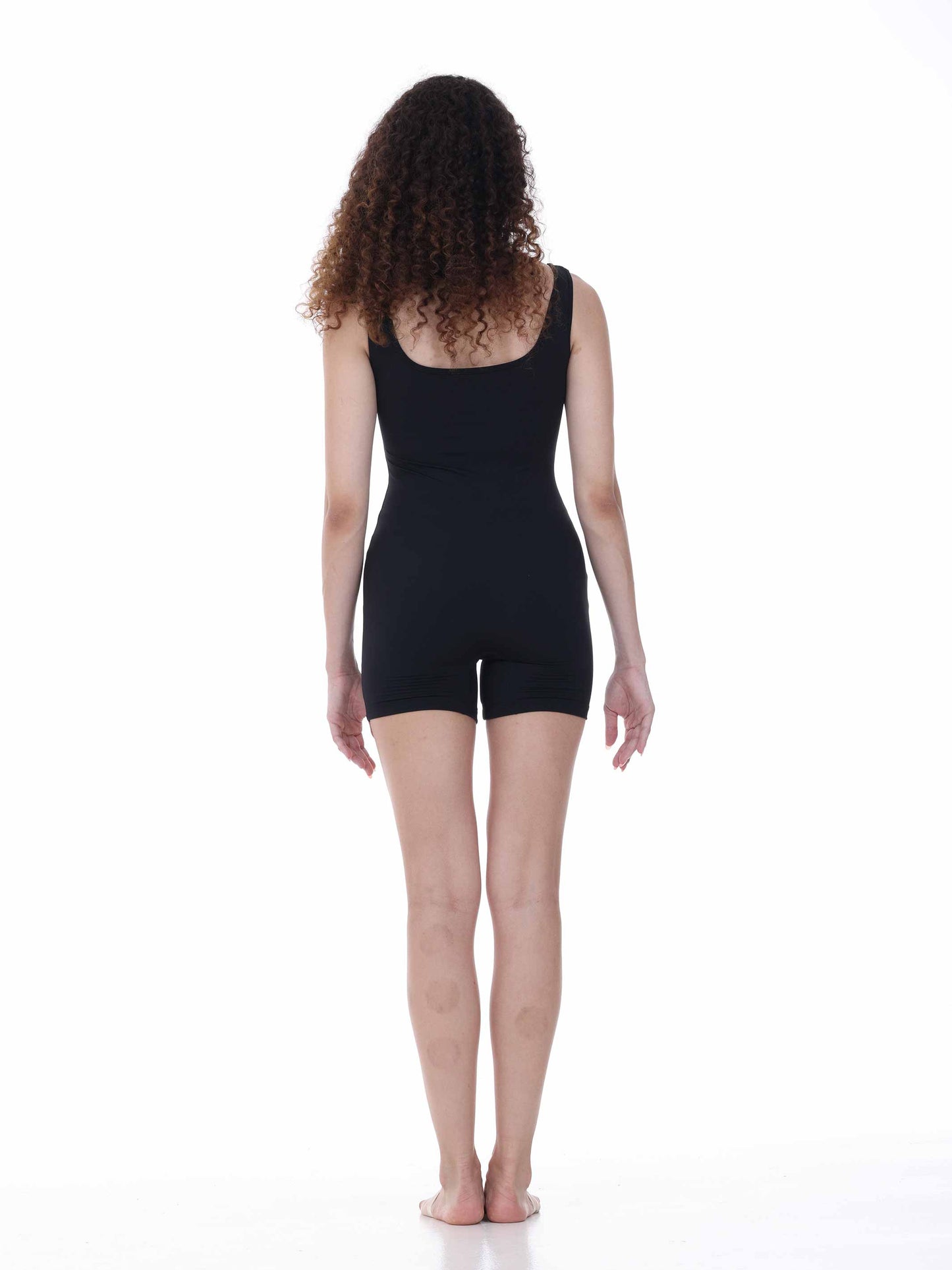 dancer wearing a black biketard