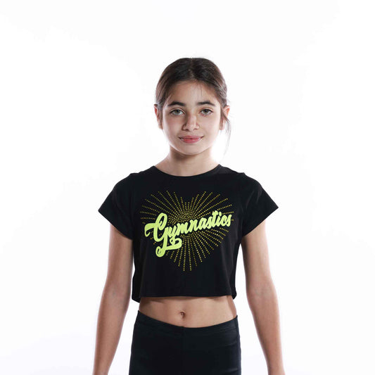 CROP TOP GLITTER GYMNASTIQUE