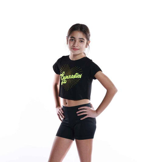CROP TOP GLITTER GYMNASTIQUE