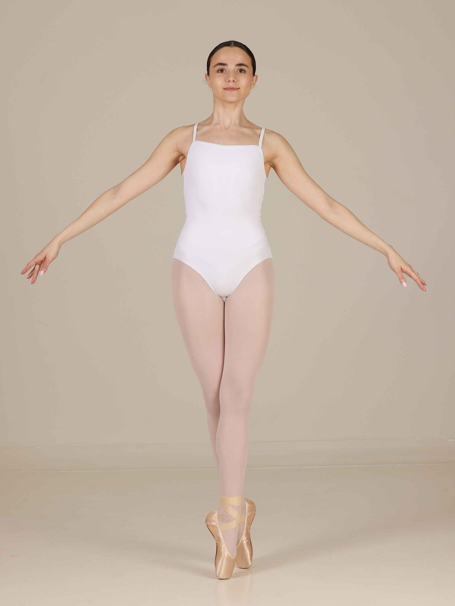 white ballet leotard with lace for women