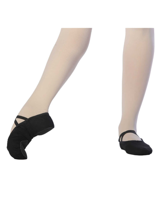 DEMI-POINTE EN TOILE À SEMELLE DOUBLE