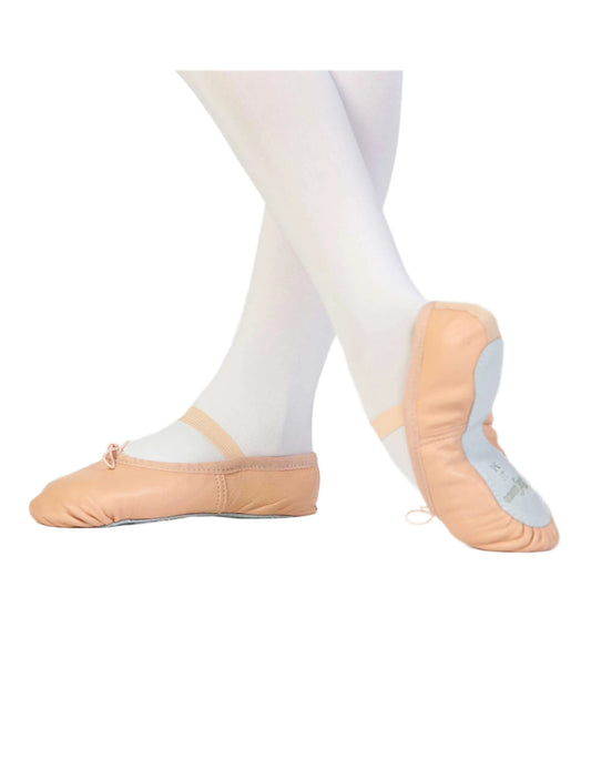 DEMI-POINTE DE BALLET EN CUIR SOUPLE À SEMELLE COMPLÈTE