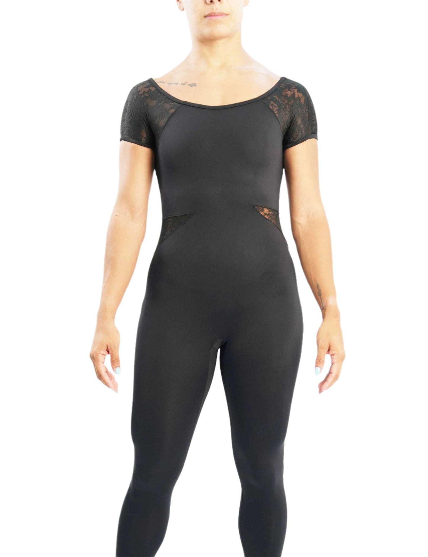 CAP SLEEVE LACE UNITARD