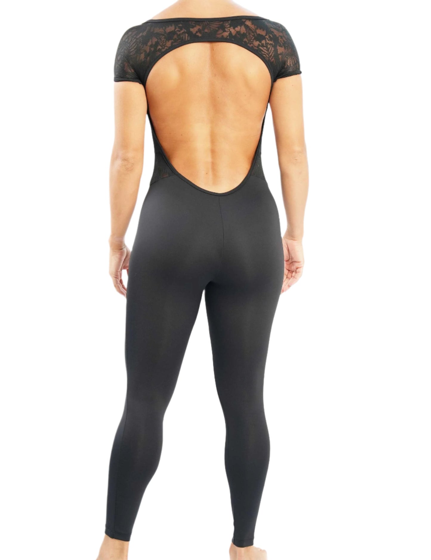 CAP SLEEVE LACE UNITARD
