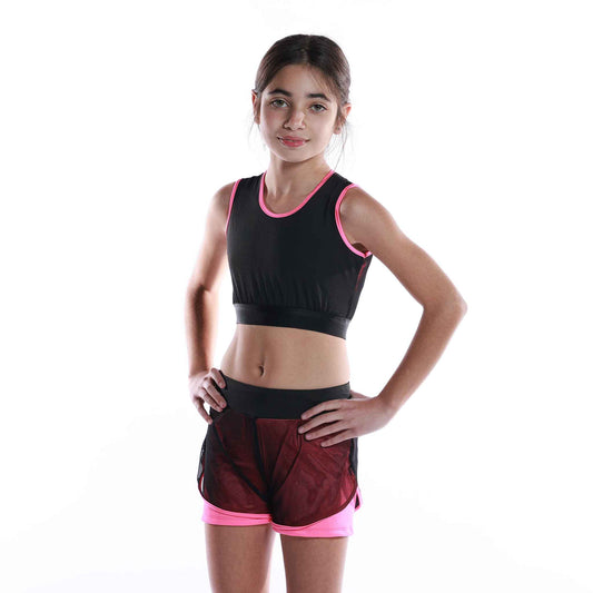 ENSEMBLE DE MAILLE ACTIVE VÊTEMENTS DE GYMNASTIQUE POUR FILLES