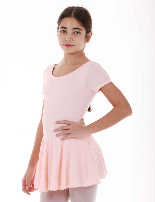ROBE DE BALLET POUR FILLE À MANCHES COURTES