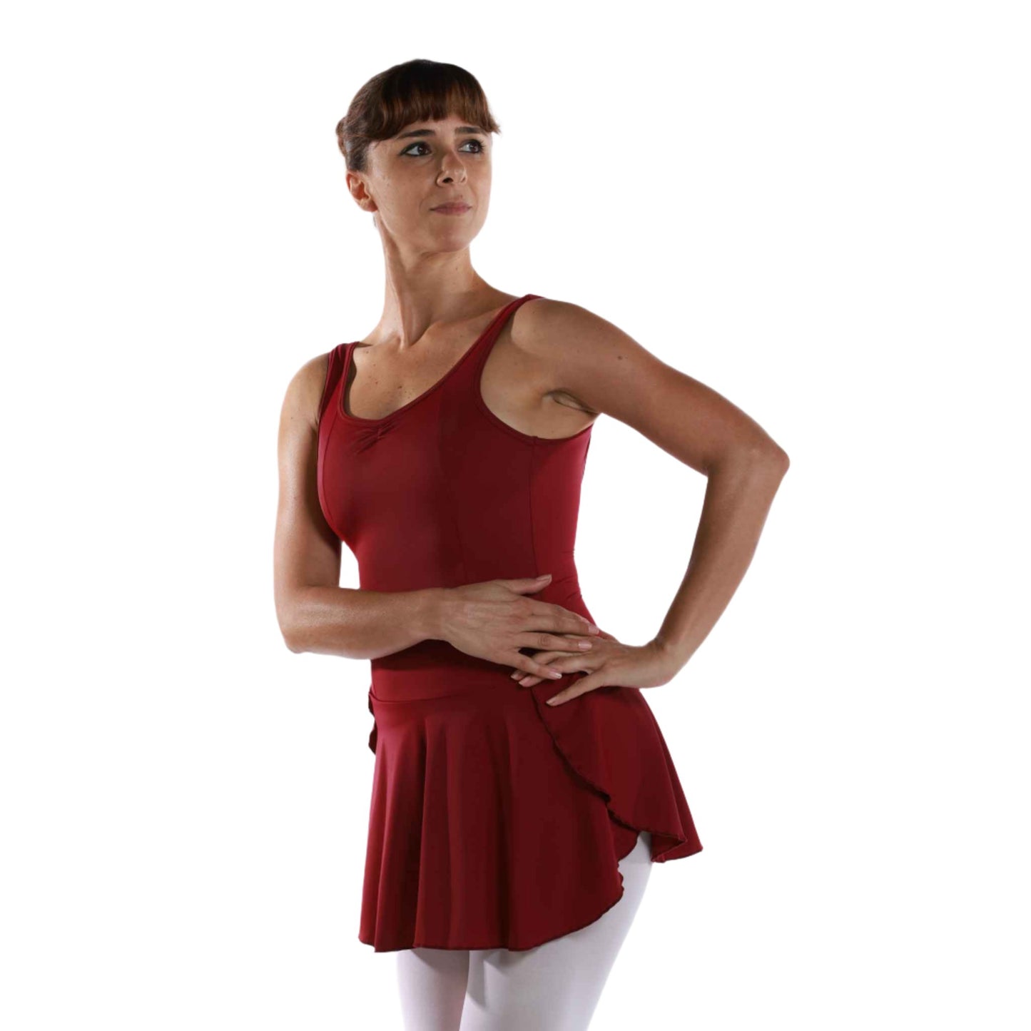 PINCHED SEAMED TANK DANCE DRESS