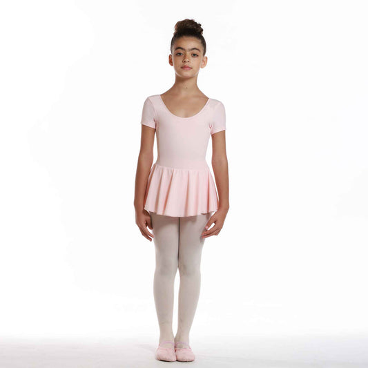 ROBE DE BALLET POUR FILLE À MANCHES COURTES