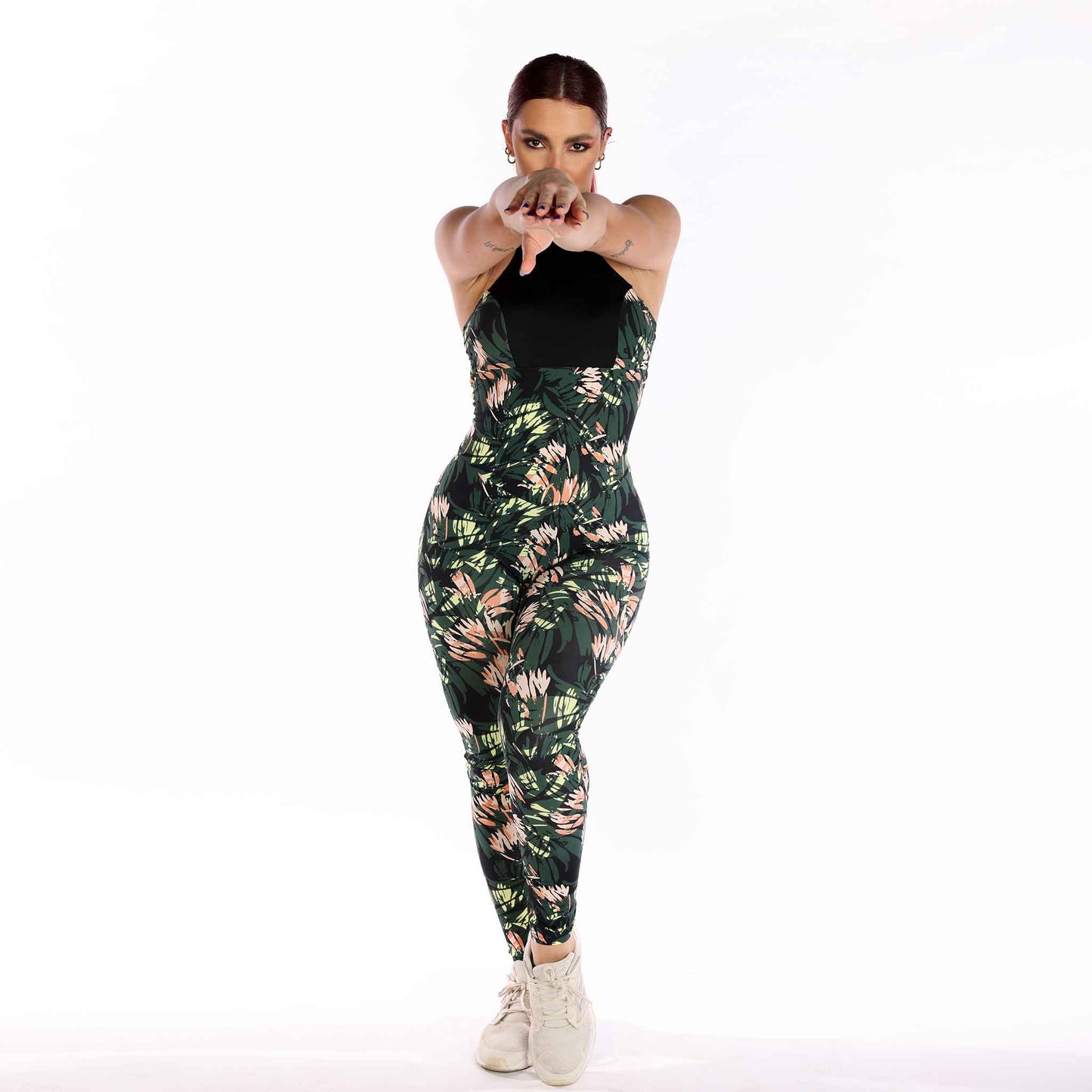 unitard bodysuit printed and black