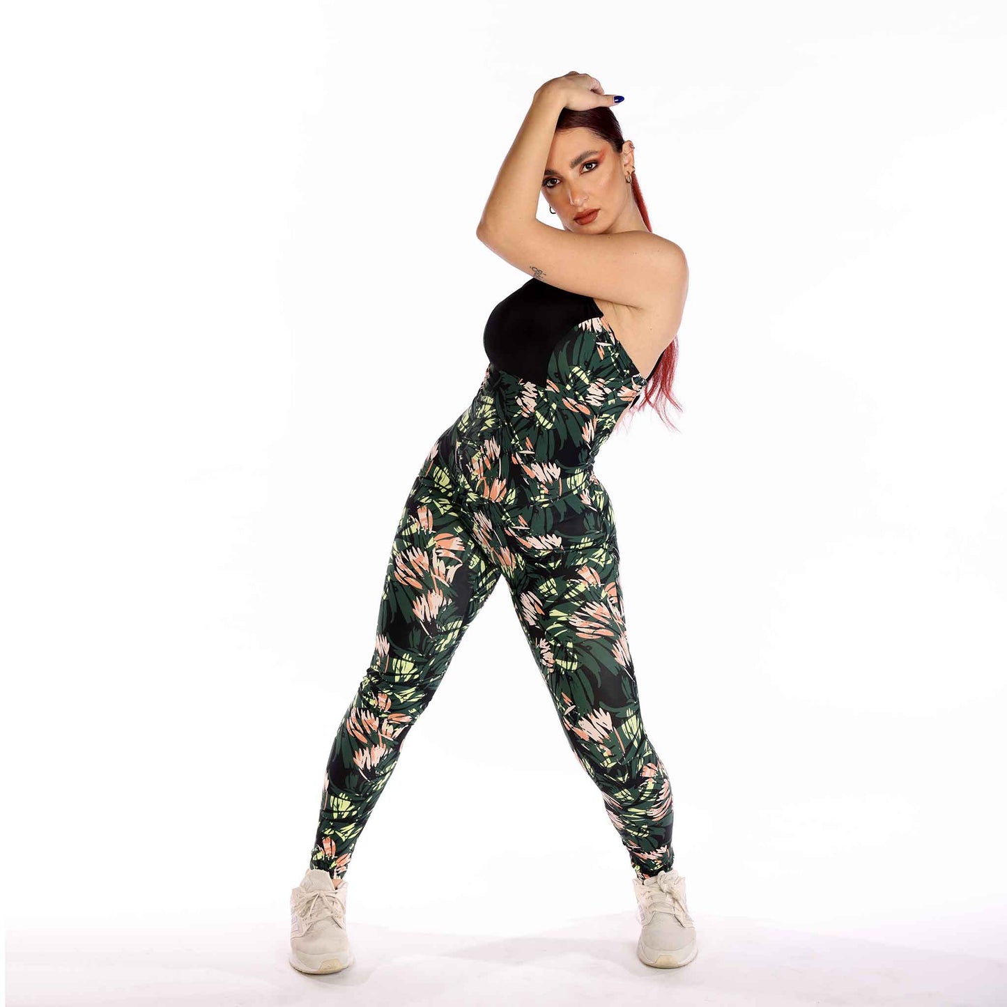 unitard bodysuit printed and black
