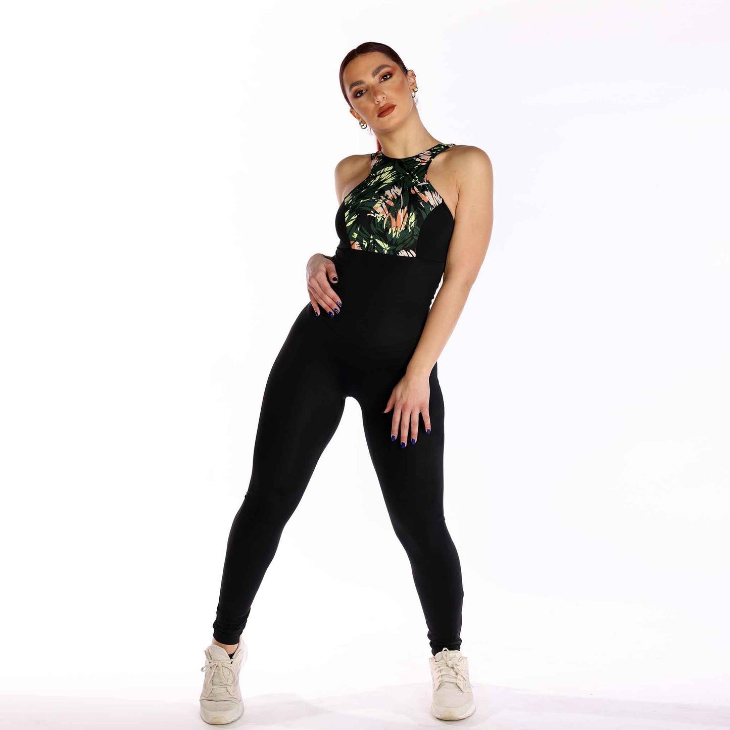 unitard bodysuit printed and black