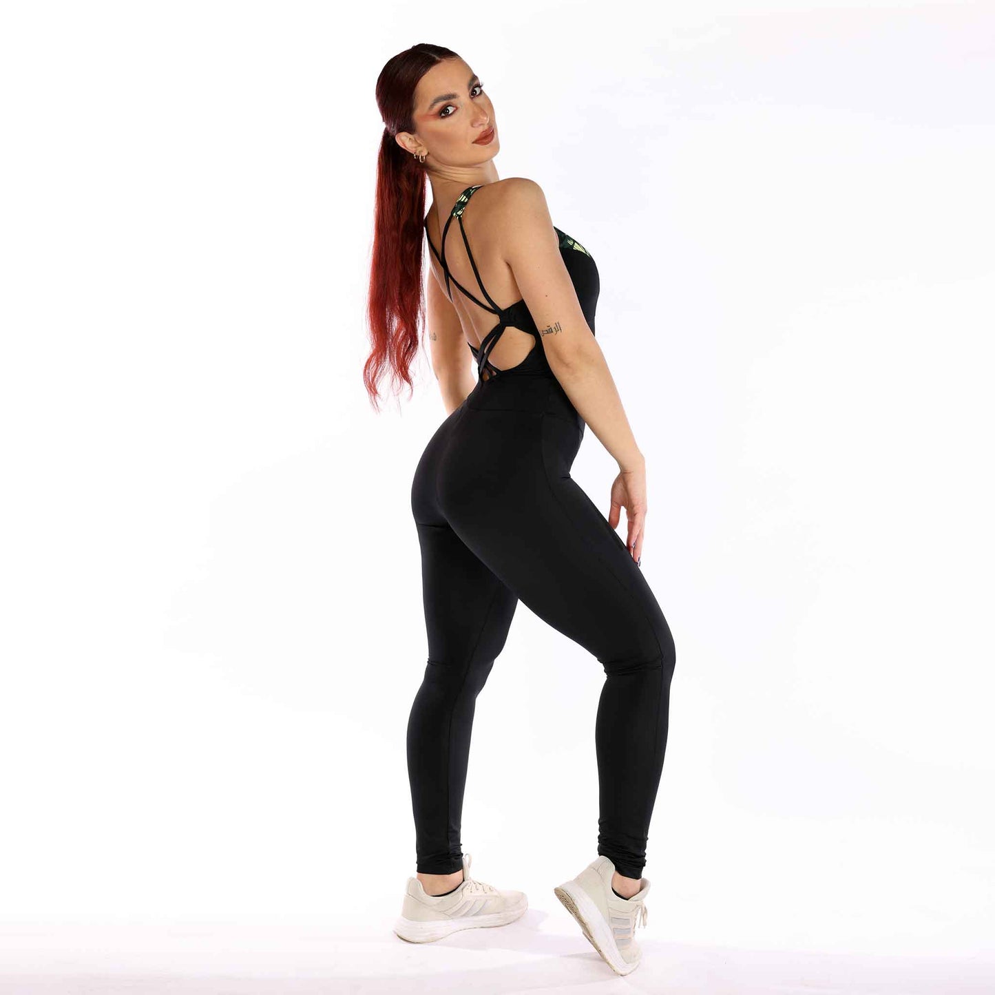 unitard bodysuit printed and black