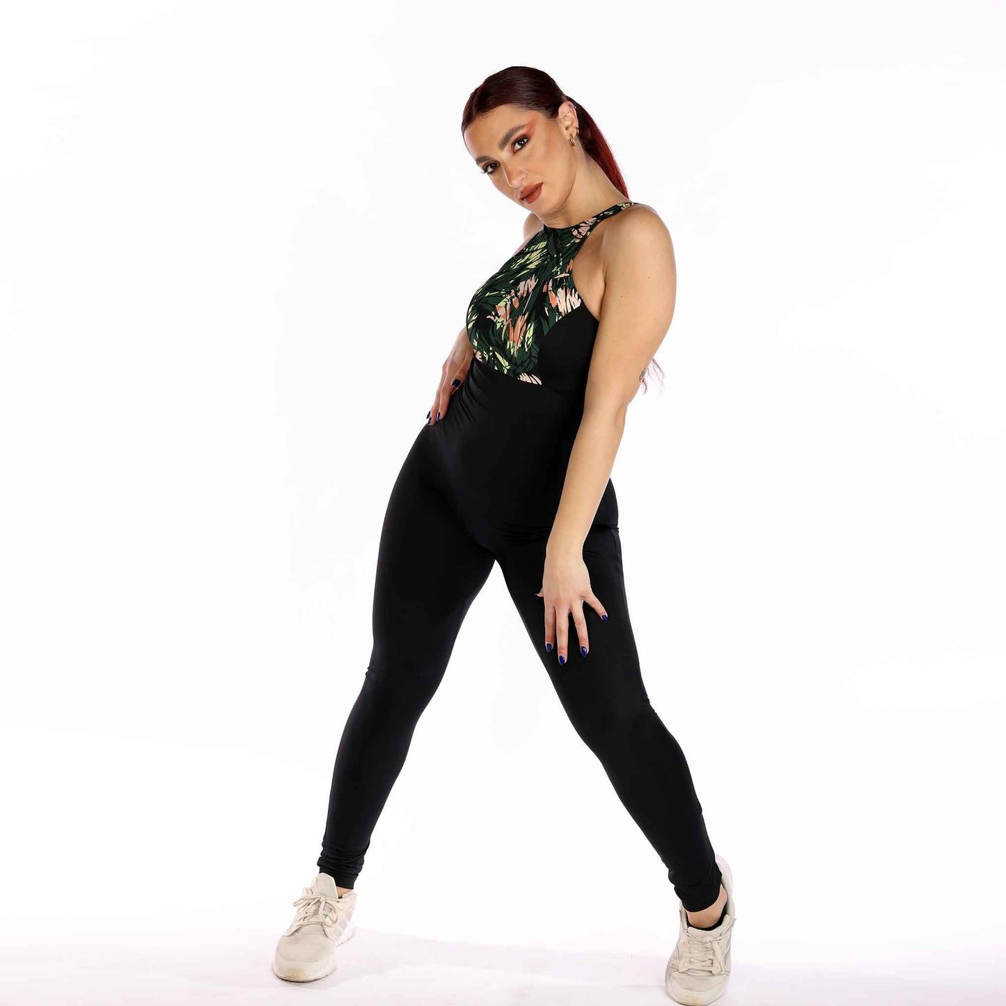 unitard bodysuit printed and black