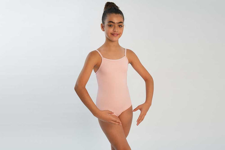 Girl's-camisole-leotard-pink