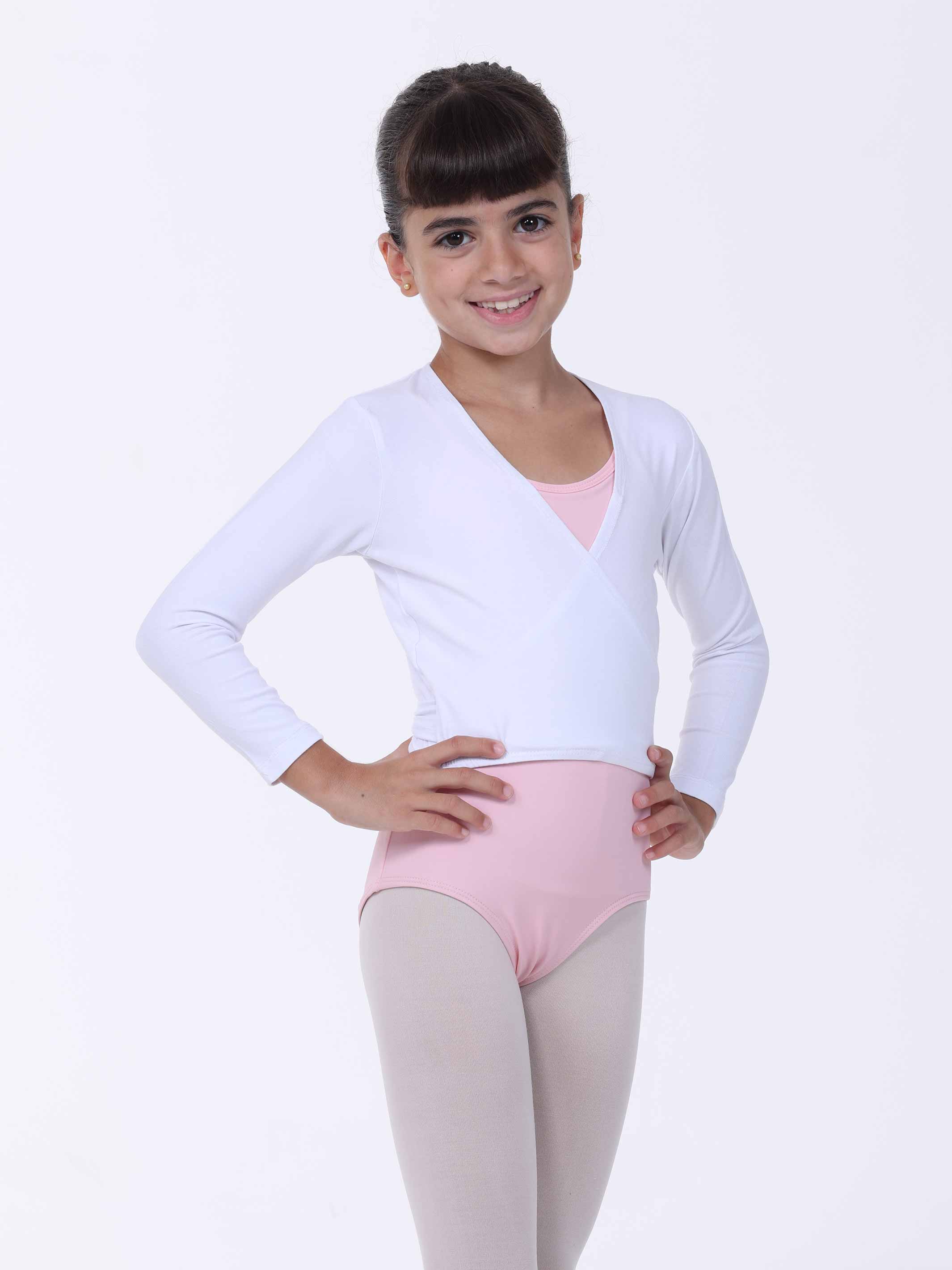 BALLET WRAP TOP - White