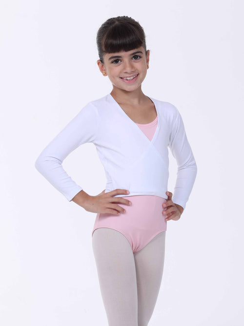 BALLET WRAP TOP - White