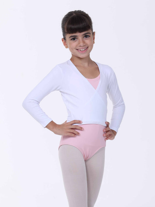 BALLET WRAP TOP - White