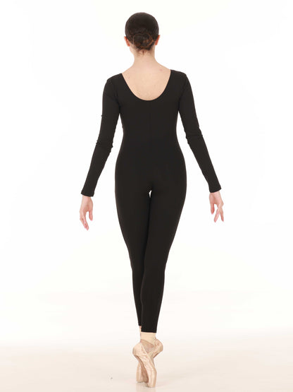 Black LONG SLEEVE DANCE UNITARD for women
