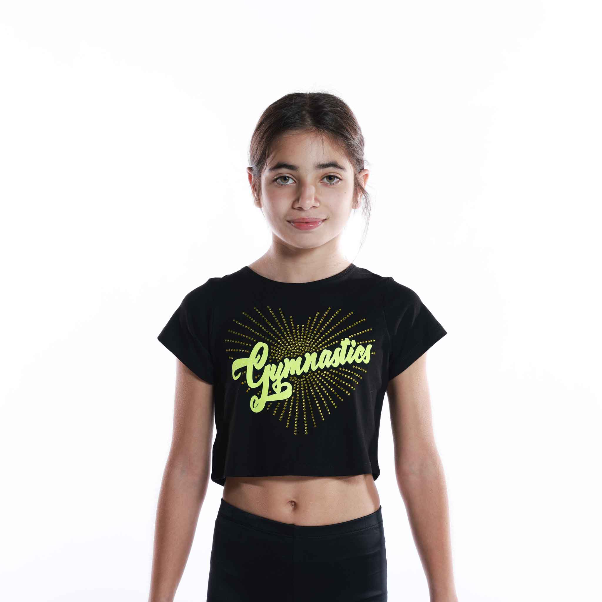 CROP TOP GLITTER GYMNASTIQUE