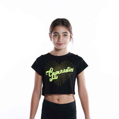 CROP TOP GLITTER GYMNASTICS