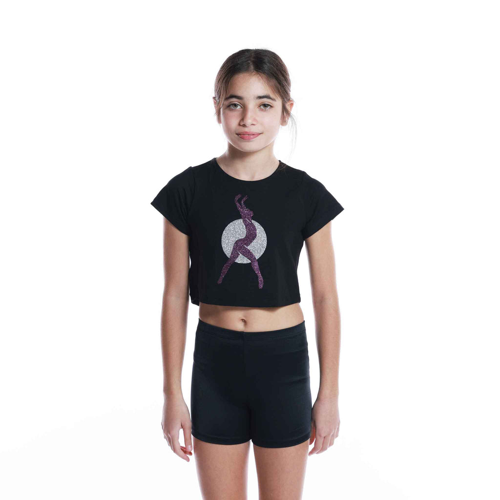CROP TOP GLITTER GYMNASTIQUE