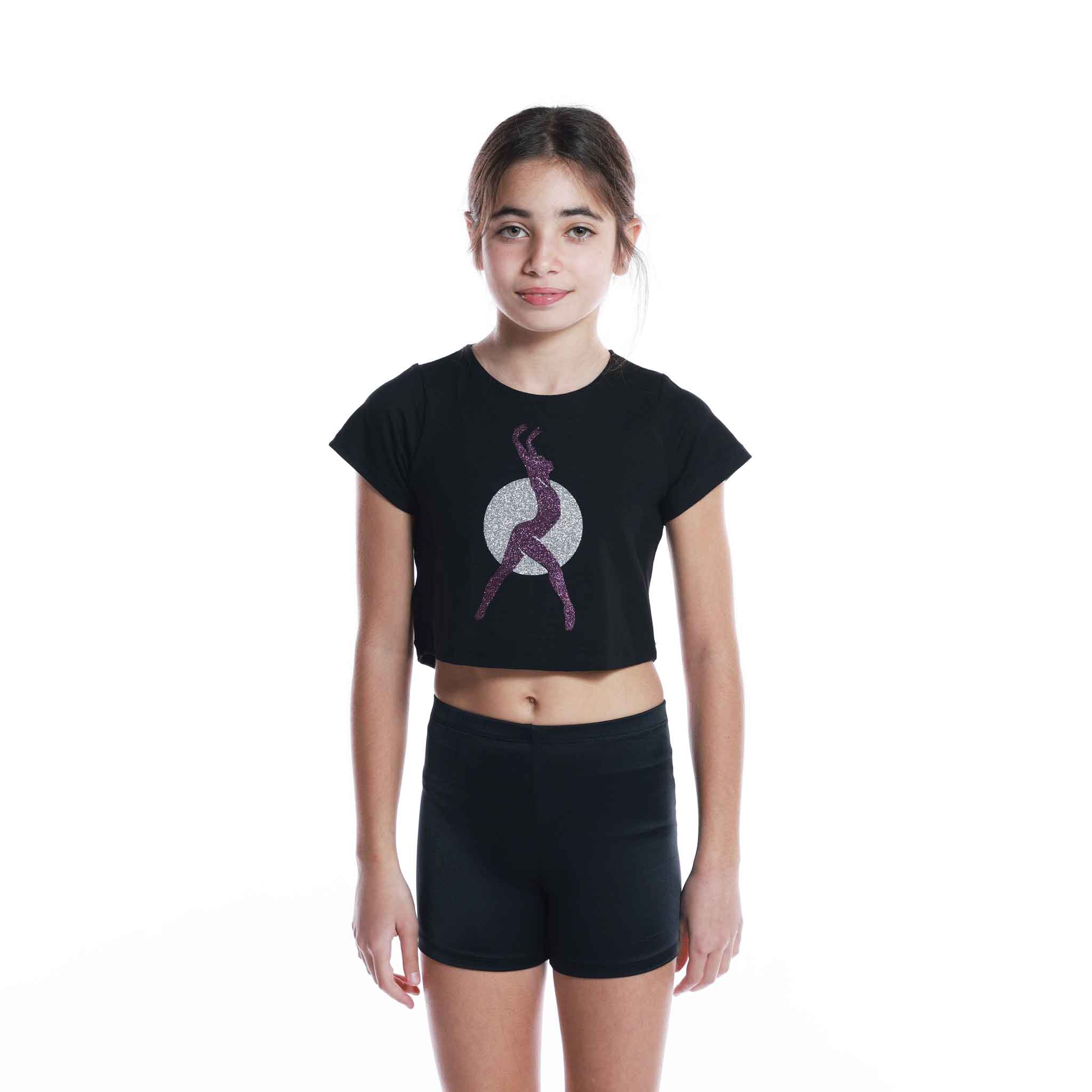 CROP TOP GLITTER GYMNASTIQUE