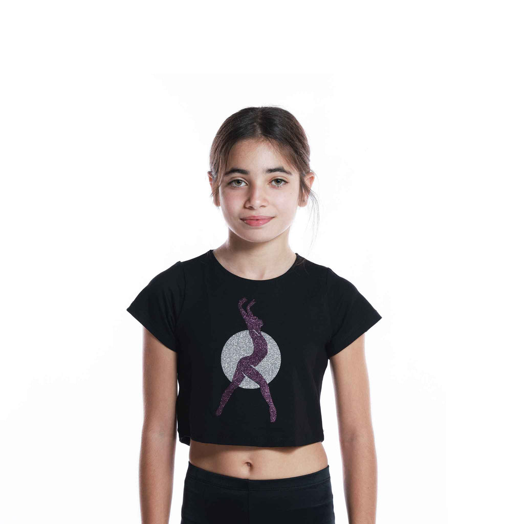 CROP TOP GLITTER GYMNASTIQUE