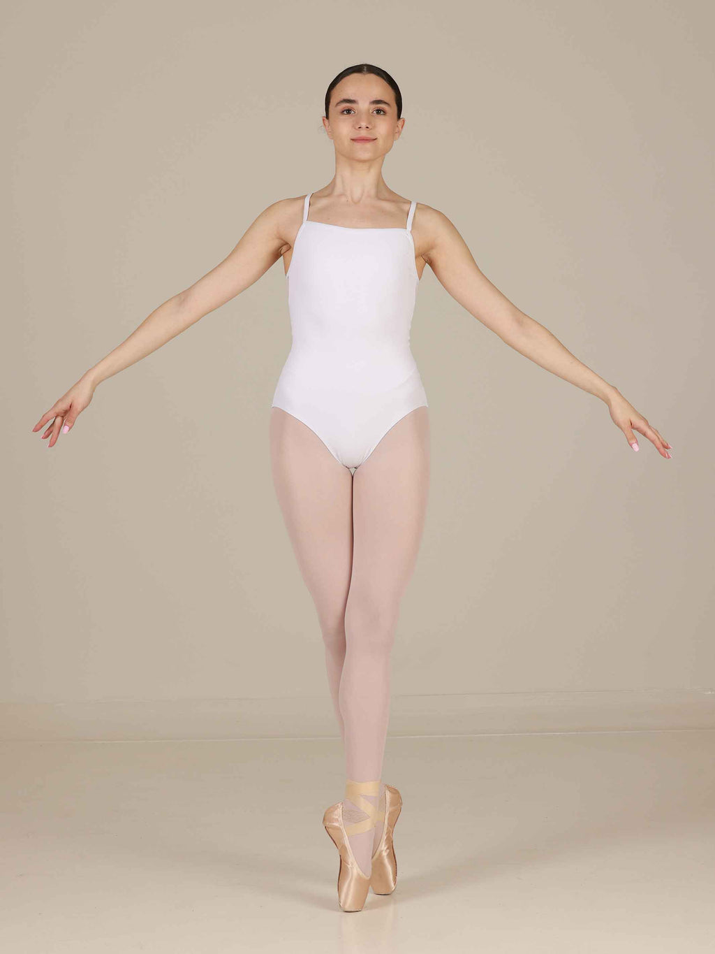 white ballet leotard with lace for women 