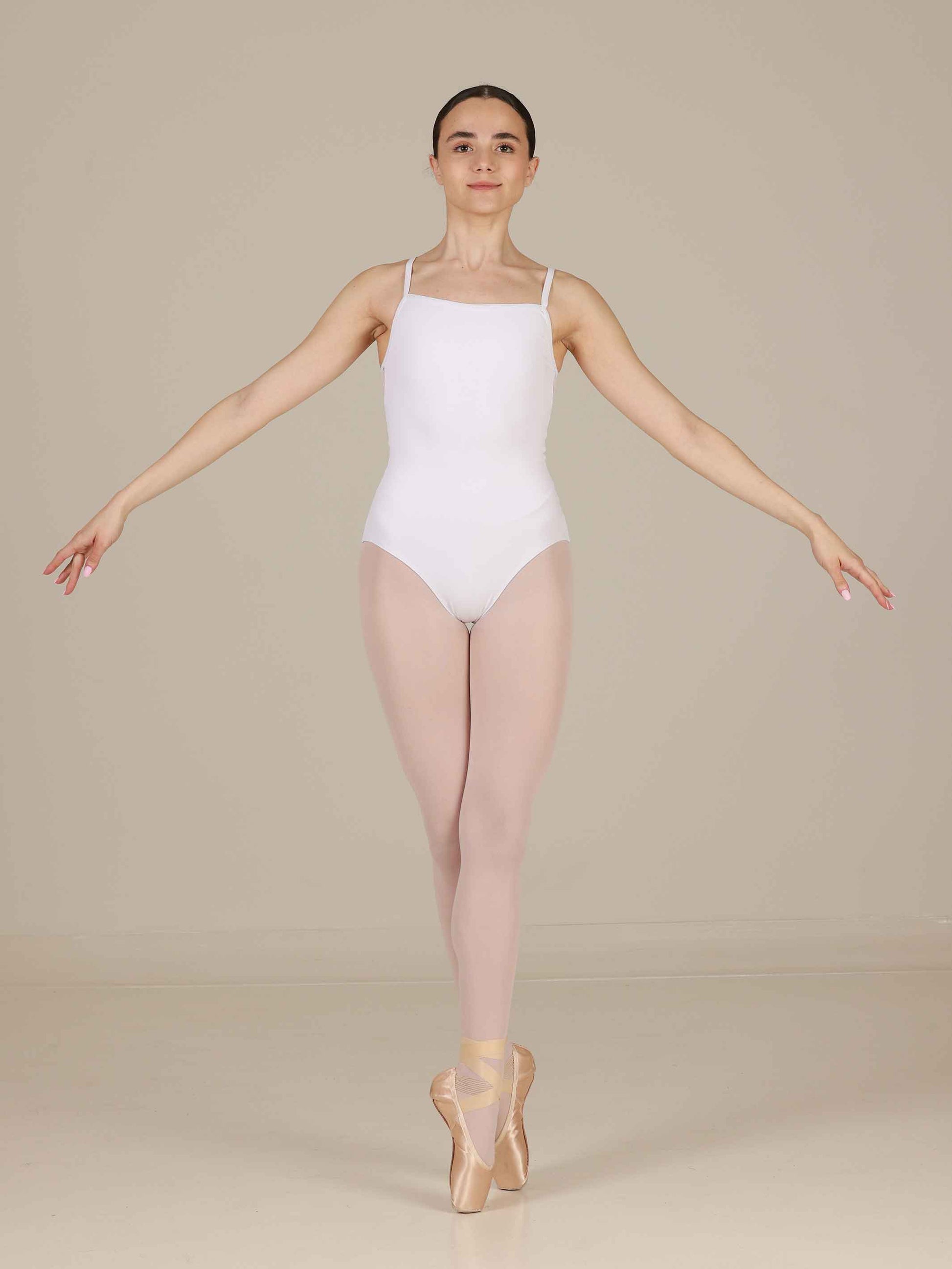 white ballet leotard with lace for women 