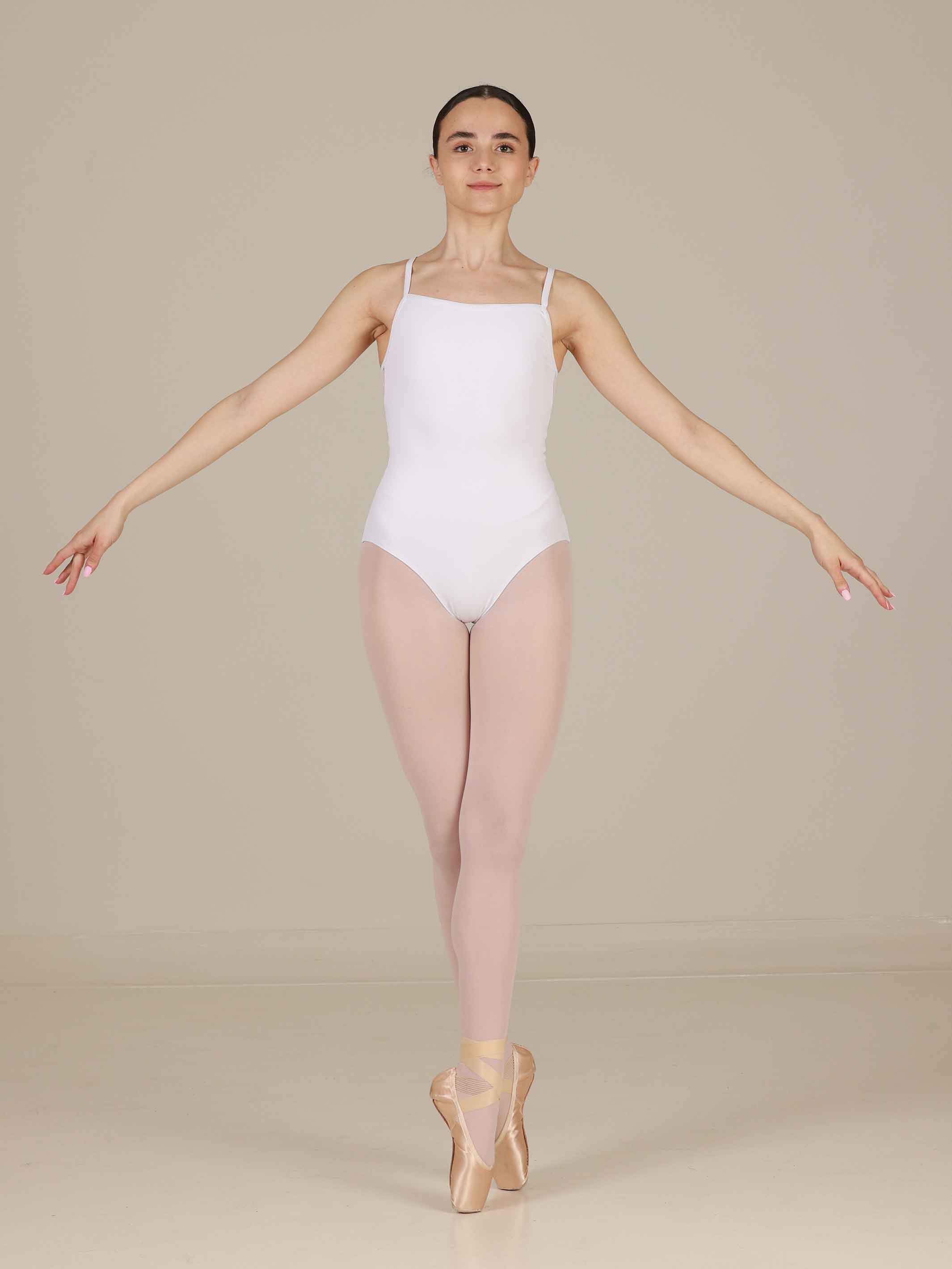 white ballet leotard with lace for women 