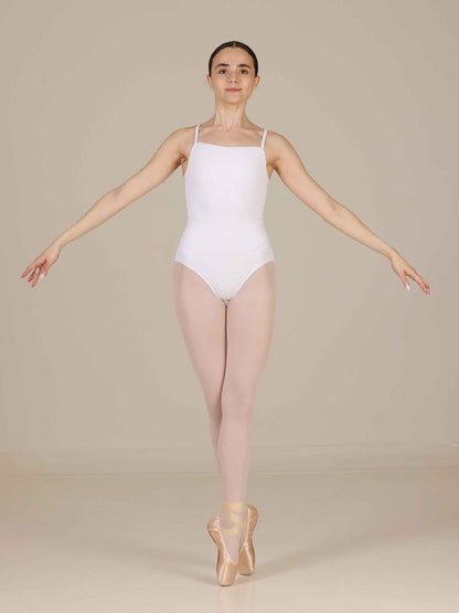 white ballet leotard with lace for women 
