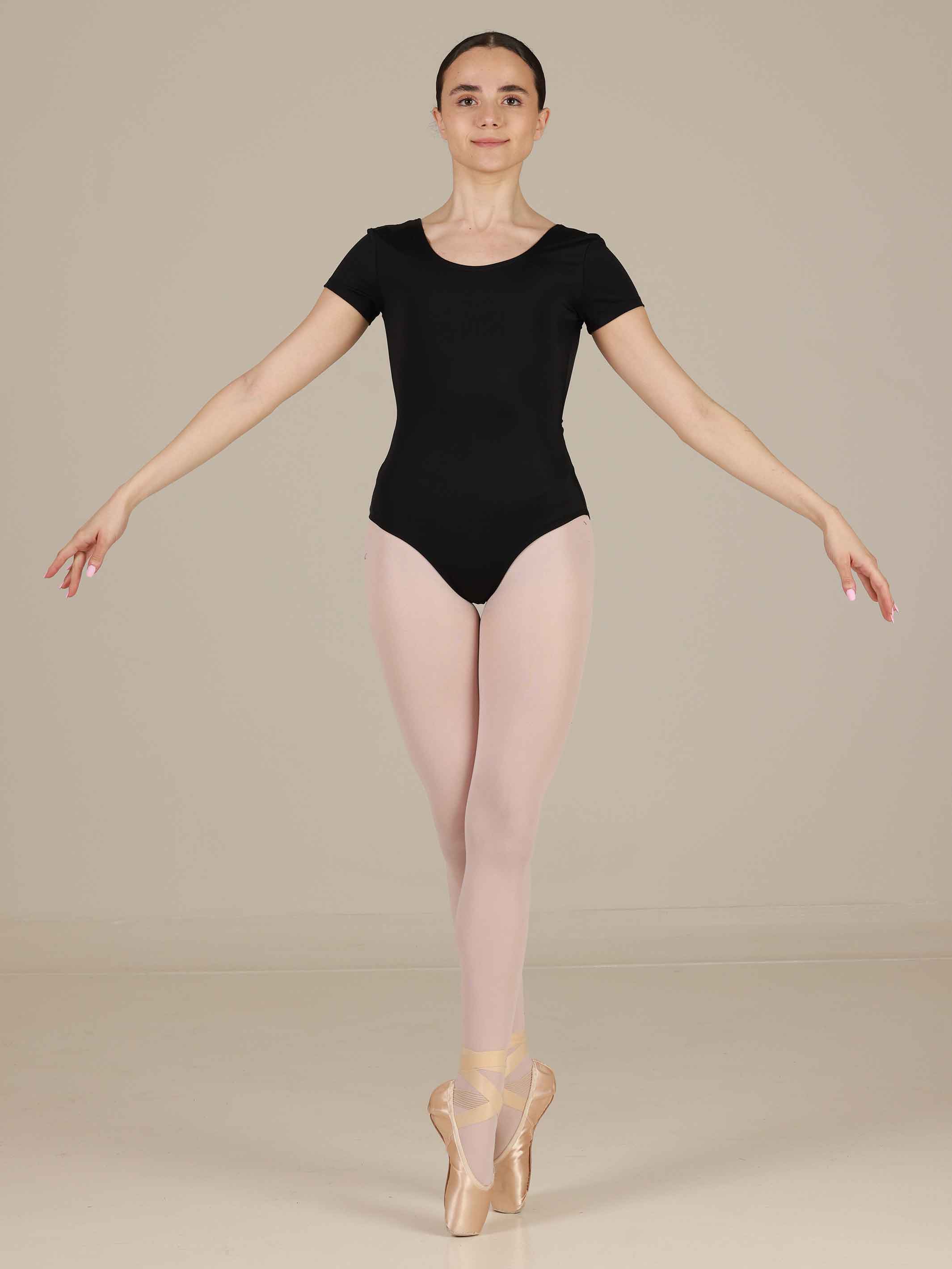 Justaucorps de danse classique à manches courtes