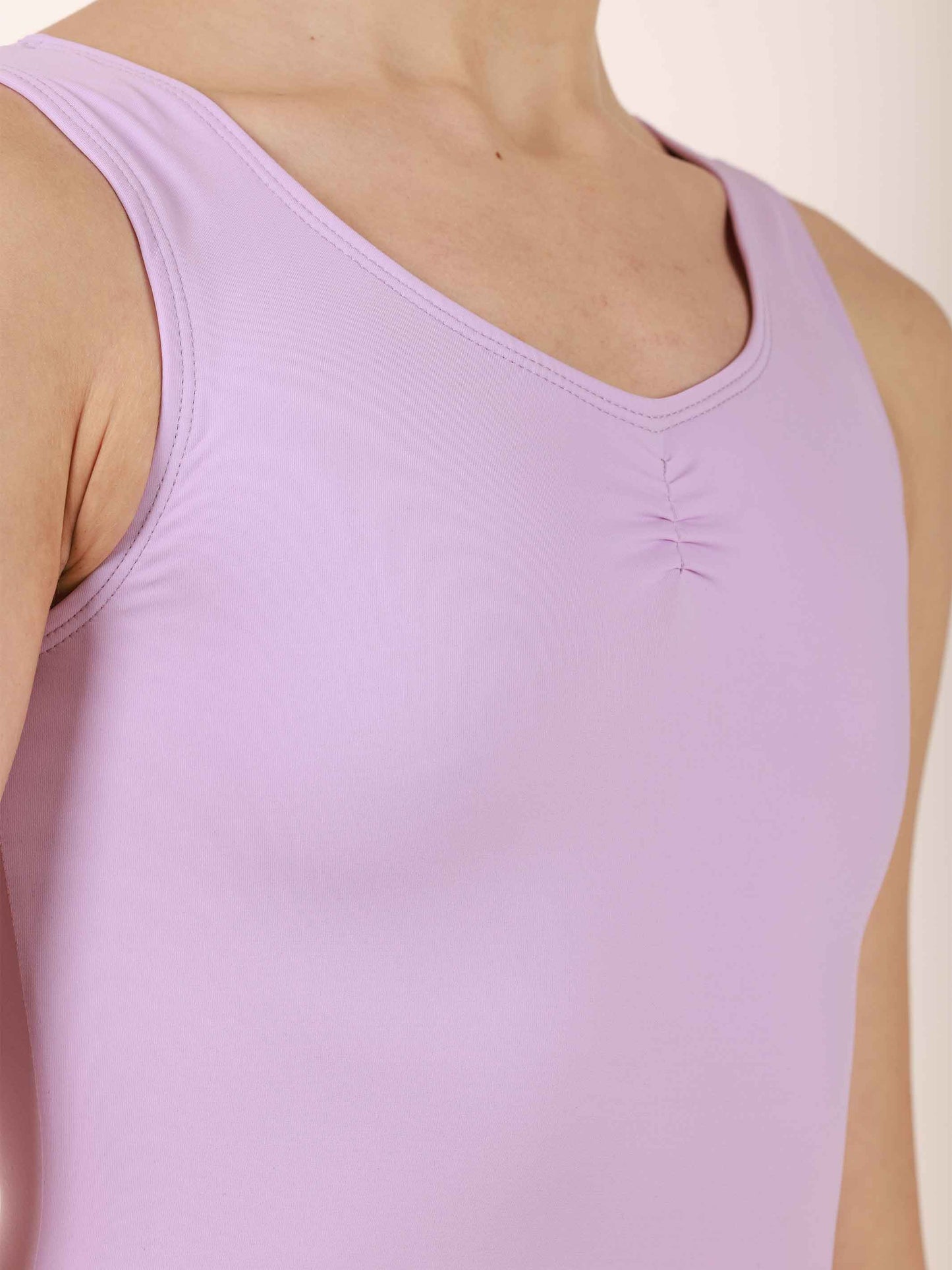 TANK SLEEVE PINCHED BALLET LEOTARD WOMEN