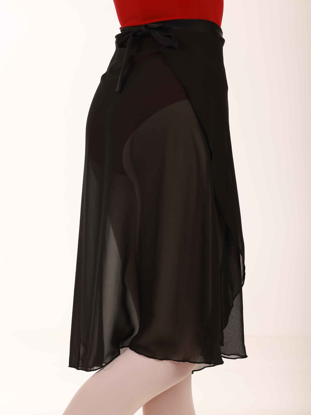 black chiffon long dance skirt