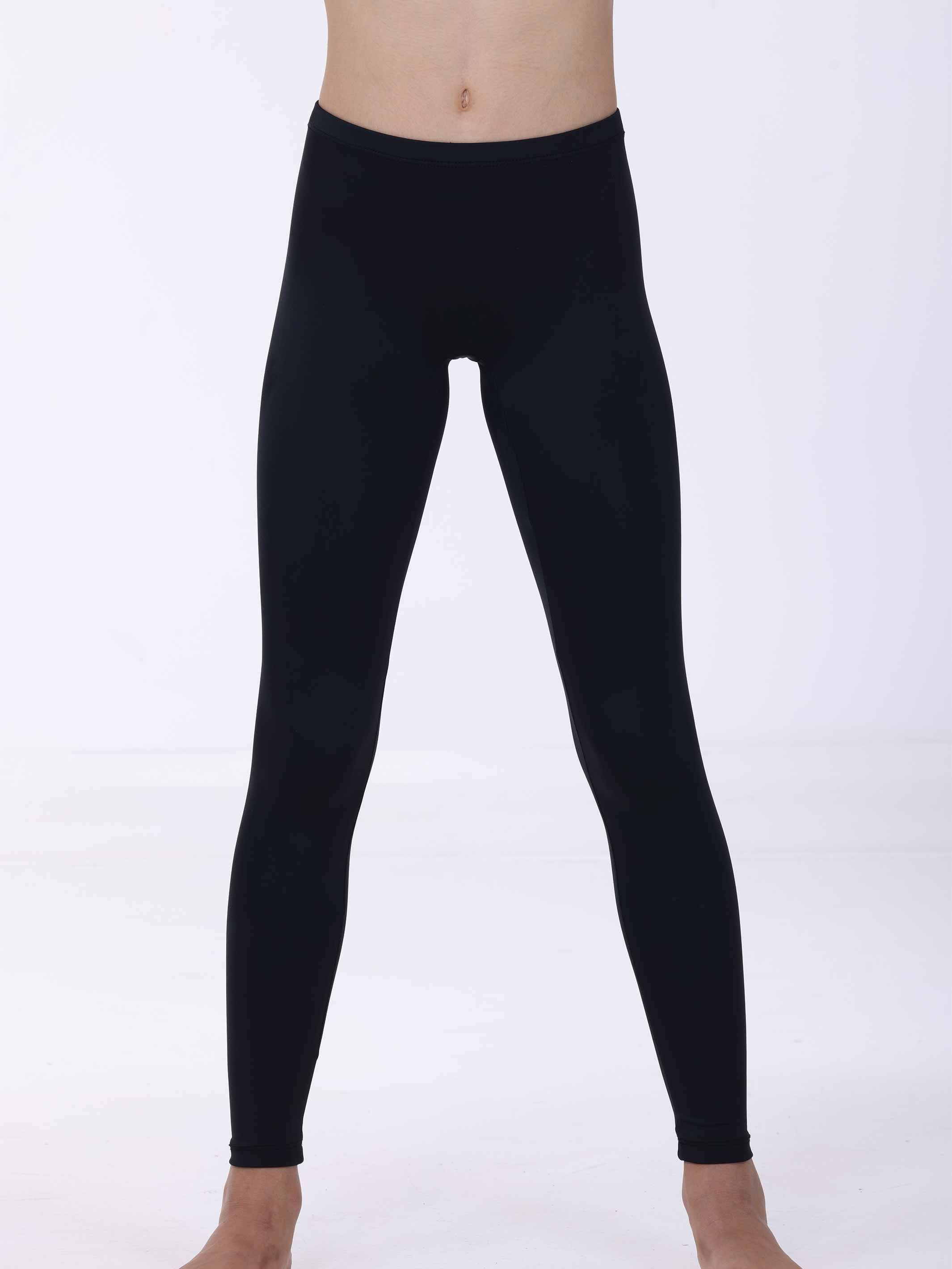 Black leggings worn by a person on a white background