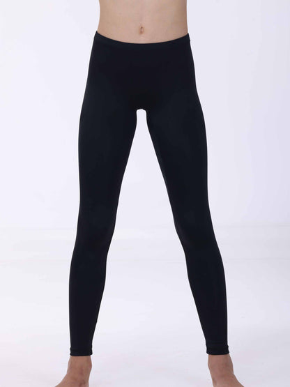 Black leggings worn by a person on a white background