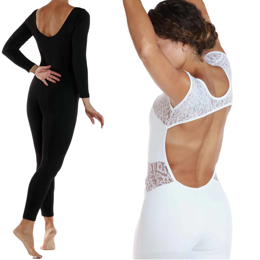 Long Sleeve + Lace unitards combo