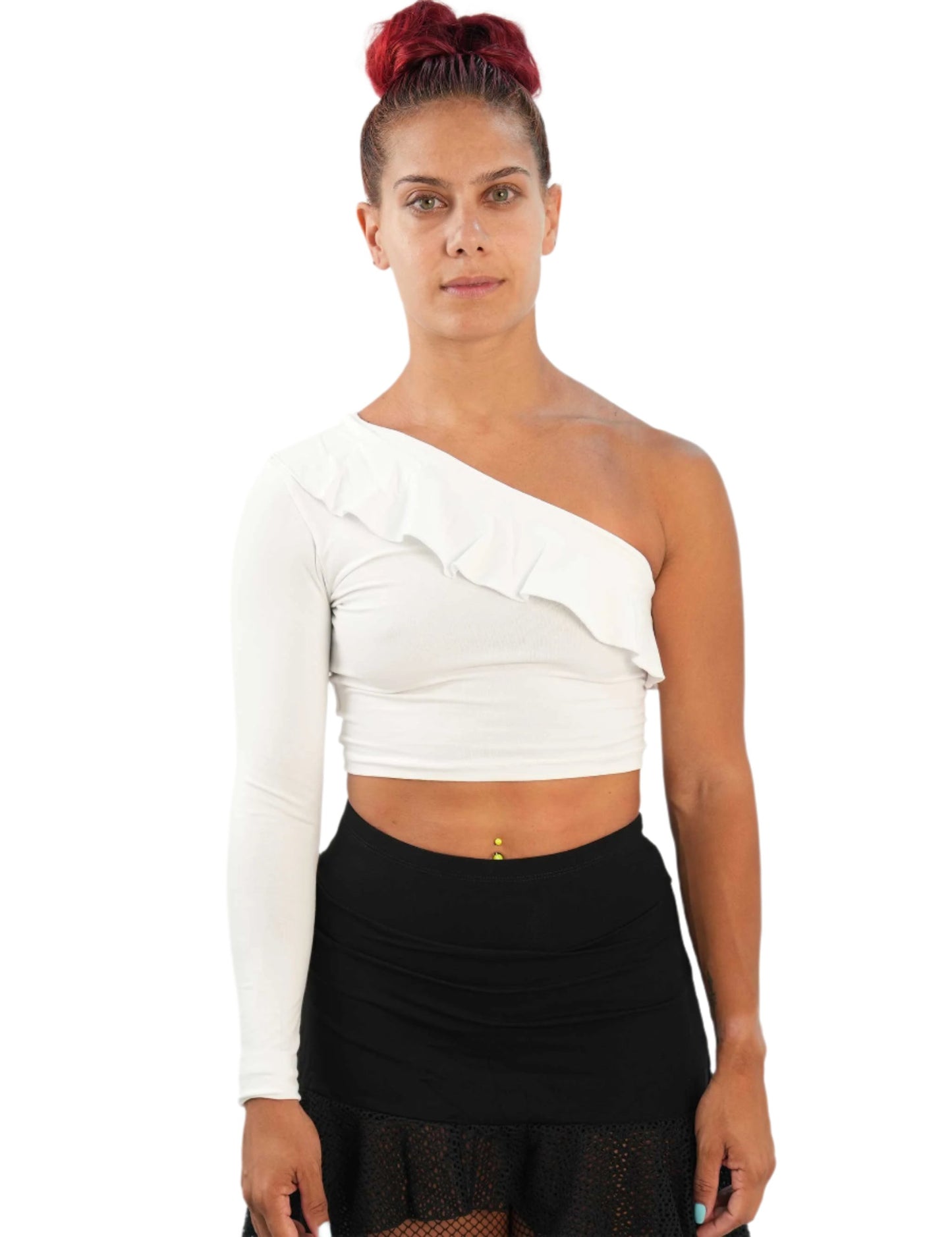 FLOUNCY LATIN DANCE CROP TOP