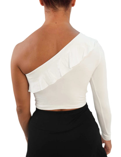 FLOUNCY LATIN DANCE CROP TOP