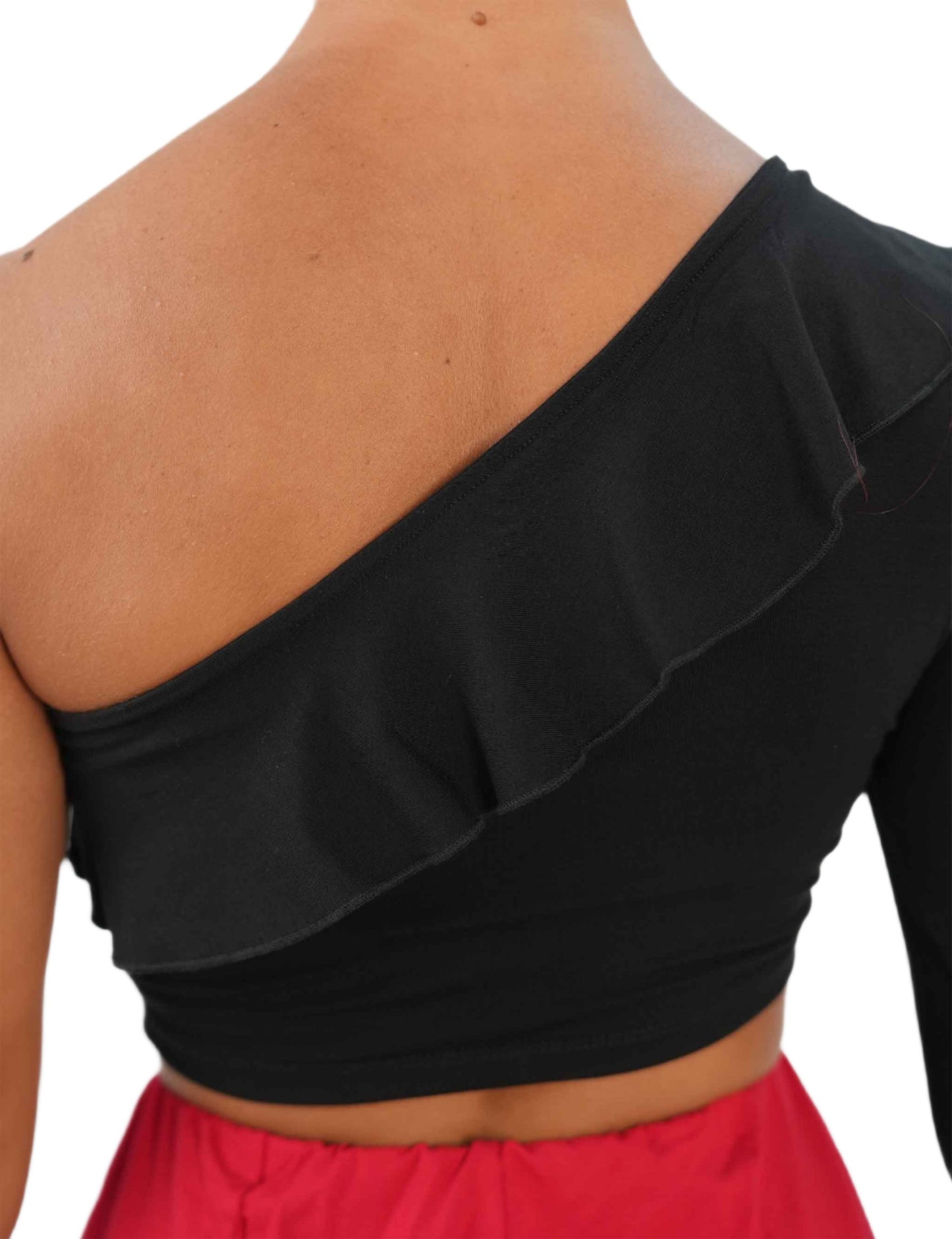 FLOUNCY LATIN DANCE CROP TOP