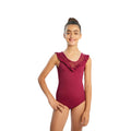 Justaucorps de danse classique en dentelle à manches courtes et col bateau