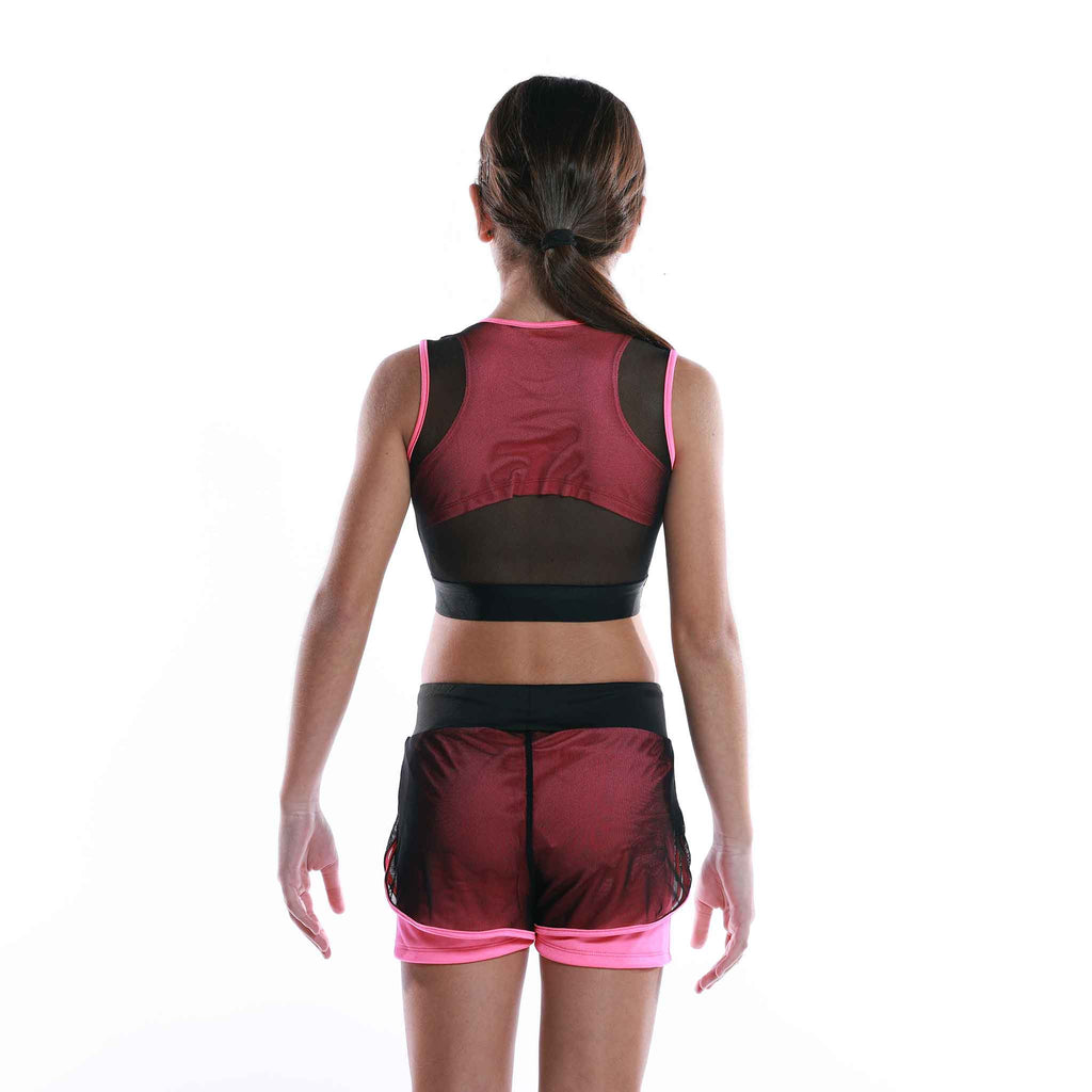 ENSEMBLE DE MAILLE ACTIVE VÊTEMENTS DE GYMNASTIQUE POUR FILLES