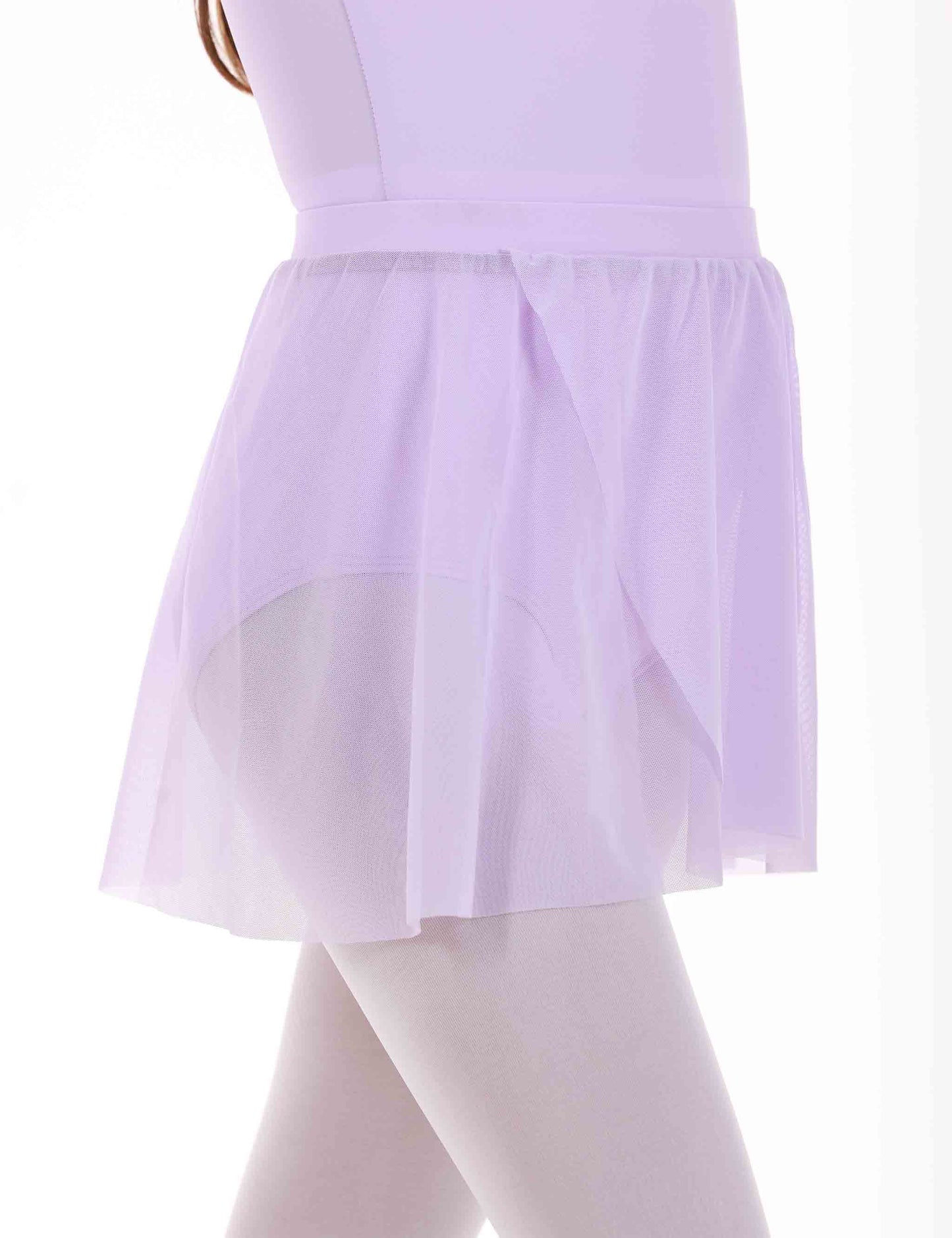 PULL-ON MESH BALLET SKIRT LILAC