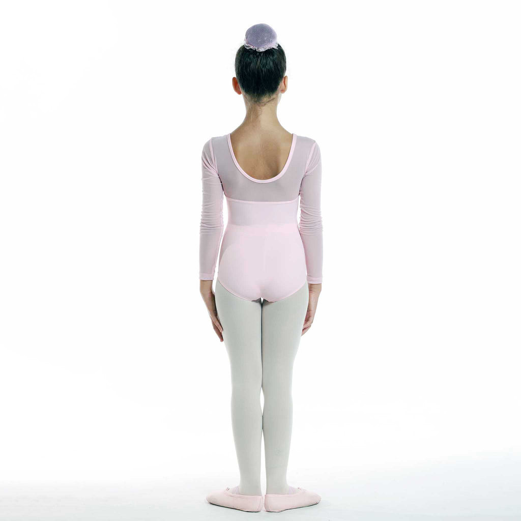 LONG SLEEVE MESH GIRLS BALLET LEOTARD