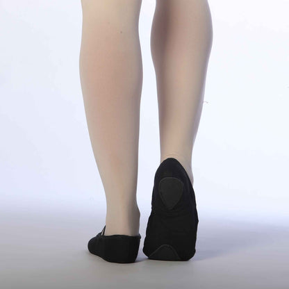 split sole ballet shoes canvas black